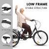 Adult Tricycles 7 Speed, Adult Trikes 24 inch 3 Wheel Bikes, Three-Wheeled Bicycles Cruise Trike with Shopping Basket for Seniors, Women, Men
