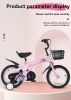 FKZNPJ 16 inch sporty kids bike with training wheels and stand Adjustable saddle Suitable for boys and girls aged 4-8 years tall Height 41-46 inches A