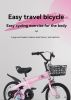 FKZNPJ 16 inch sporty kids bike with training wheels and stand Adjustable saddle Suitable for boys and girls aged 4-8 years tall Height 41-46 inches A