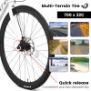 A28314 700C Road Bike, 14-Speed Disc Brakes Outdoor Bike, Light Weight Aluminum Frame ,Racing Bike City Commuting Road Bicycle for Men Women