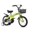 FKZNPJ 18 inch sporty kids bike with training wheels and stand Adjustable saddle Suitable for boys and girls aged 5-10 years tall Height 39-49 inches