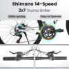 A28314 700C Road Bike, 14-Speed Disc Brakes Outdoor Bike, Light Weight Aluminum Frame ,Racing Bike City Commuting Road Bicycle for Men Women